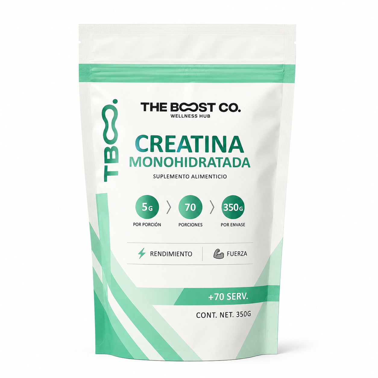 Creatina Monohidratada The Boost Co. 350 g — 70 servicios