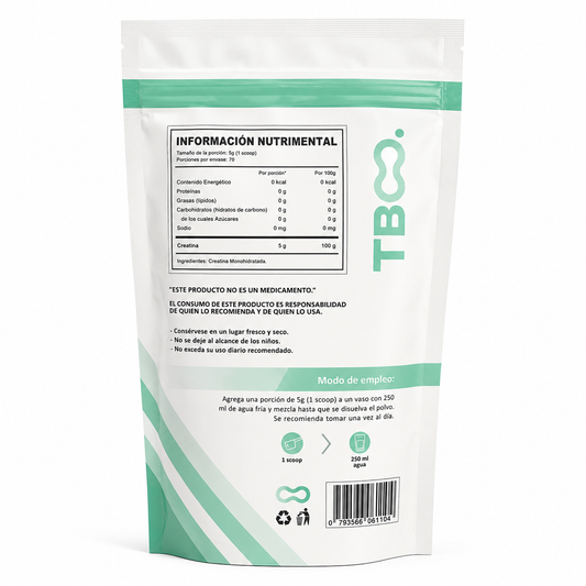 Creatina Monohidratada The Boost Co. 350 g — 70 servicios