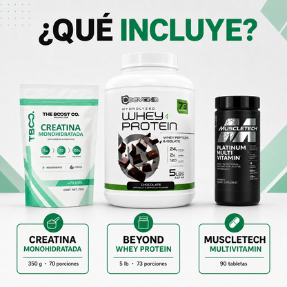 Paquete Fuerza – Proteína, Creatina y Multivitamínico