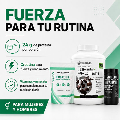 Paquete Fuerza – Proteína, Creatina y Multivitamínico