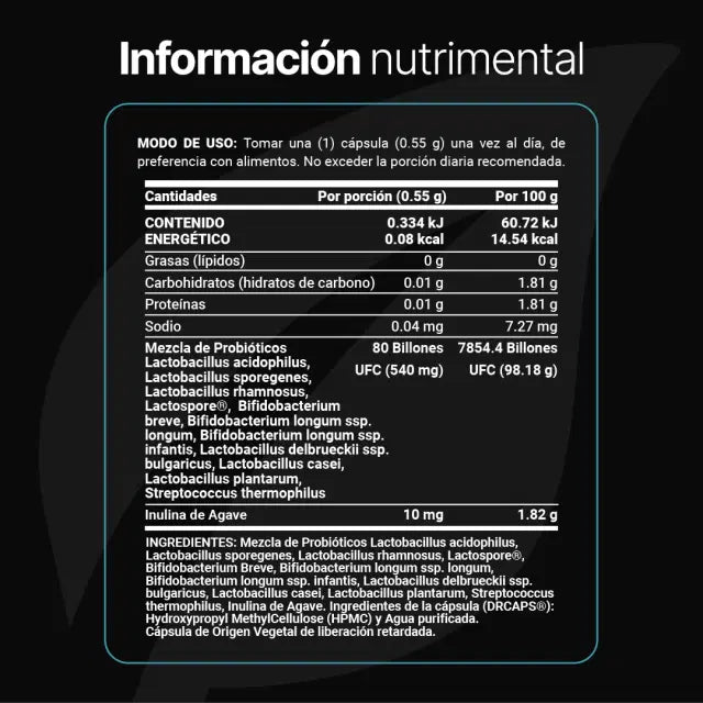 80 BILLON PROBIOTICS PLATINUM B LIFE